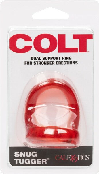 Colt Snug Tugger – Super Stretchy Double Cock Ring with Scrotum Support Red > Cock Ring > Sling