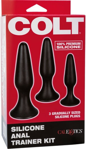 Colt Anal Trainer Kit – Silicone Graduated Anal Plug Set for Beginners Black > Anal Range > Butt Plug Kits
