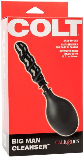 Colt Big Man Cleanser – Phthalate-Free PVC Spiraled Probe Anal Cleanser Black > Essentials > Douches
