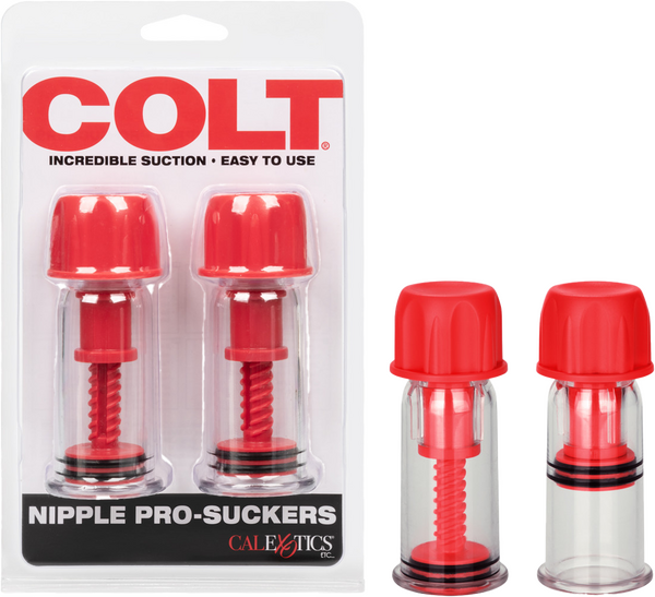 Colt Nipple Pro-Suckers – Adjustable Suction Nipple Stimulators with Customizable Vacuum Pressure Red > Sex Toys > Nipple Suckers