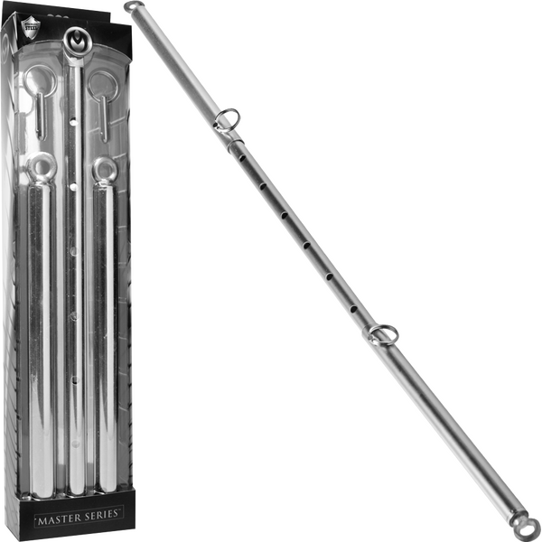 Adjustable Steel Spreader Bar – Durable Steel BDSM Accessory with Eyebolts Chrome > Bondage Gear > Restraints