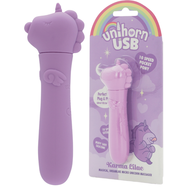 Unihorn Karma Lilac – USB Rechargeable Silicone Bullet Vibrator with 10 Speeds > Vibrators > Ladies > Clitoral Vibrators and Stimulators