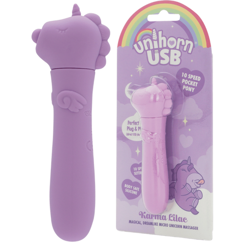 Unihorn Karma Lilac – USB Rechargeable Silicone Bullet Vibrator with 10 Speeds > Vibrators > Ladies > Clitoral Vibrators and Stimulators