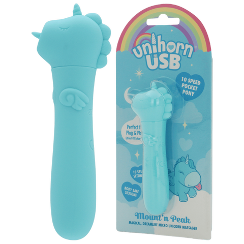 Karma Lilac Unihorn USB (Blue) – Compact Rechargeable Silicone Vibrating Bullet > Vibrators > Ladies > Clitoral Vibrators and Stimulators