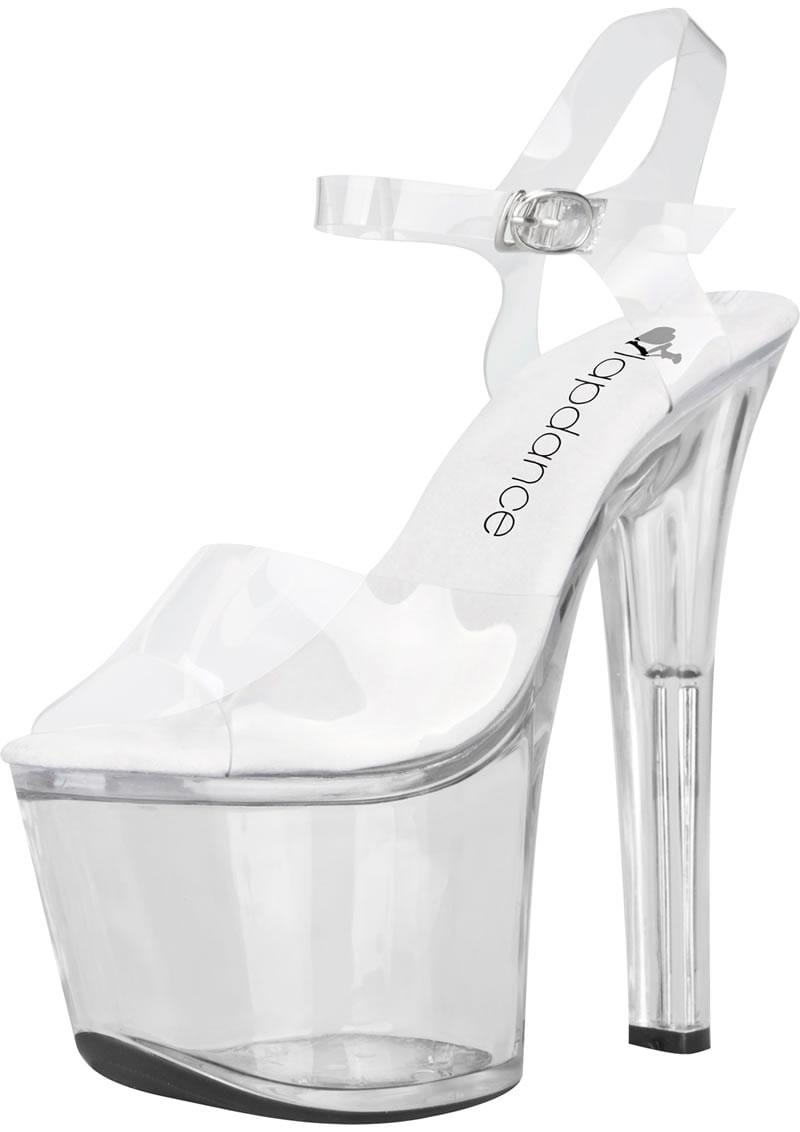 Lapdance Shoes Lingerie 8 Clear Platform Sandal With Quick Release Strap 7in Heel 726633976771