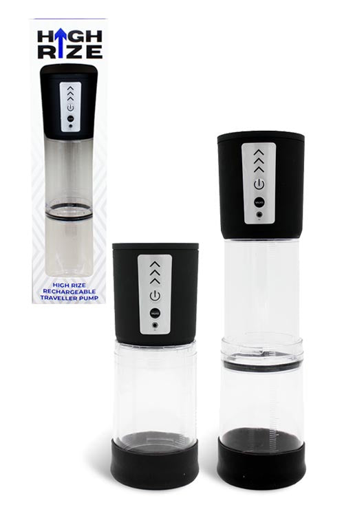 High Rize Rechargeable Traveller Pump – Medical Grade Silicone Penis Pump Secondary image