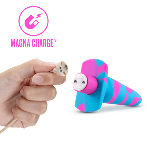 Avant Vibrotize Silicone Mini Anal Vibe Fuchsia 5 Inch Butt Plugs - Vibrating