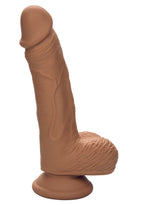 Dual Density Silicone Studs 5 Inch 12.75 cm Brown Realistic Flexible Design with Suction Cup Base > Dildos > Slim Dildos