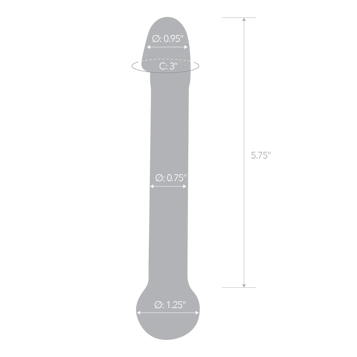 Glas 7 Inch Realistic Head Dildo – Glass Dildo > Glass > Dildos