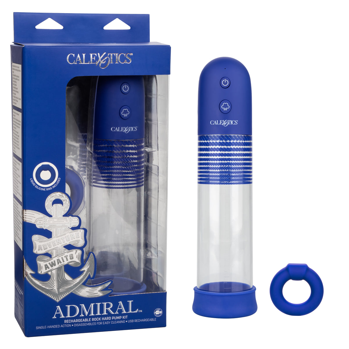 Admiral Rechargeable Automatic Pump Kit – Sleek Rechargeable Penis Pump > Pumps > Penis Pumps Electric