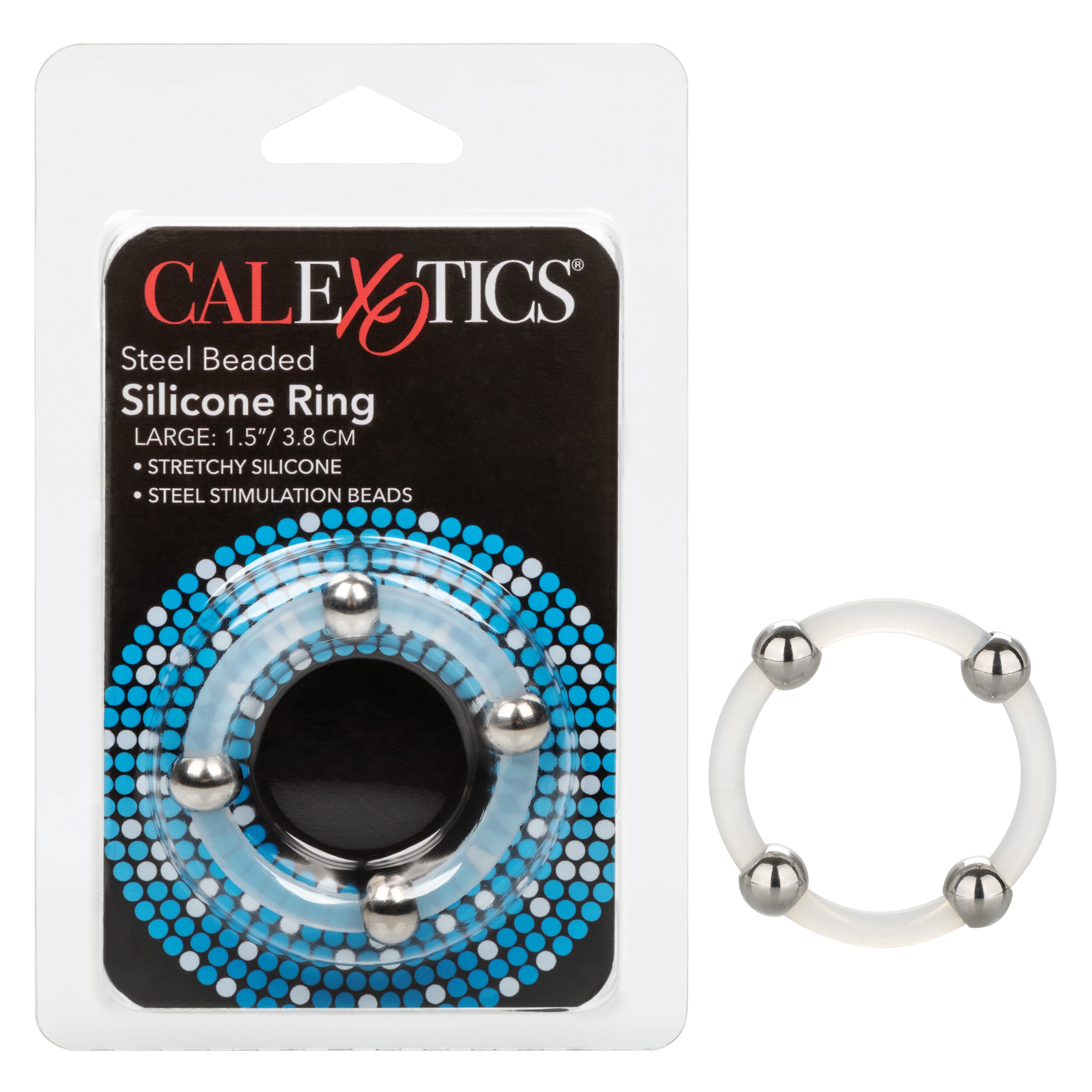 Steel Beaded Silicone Ring Large COCK RINGS