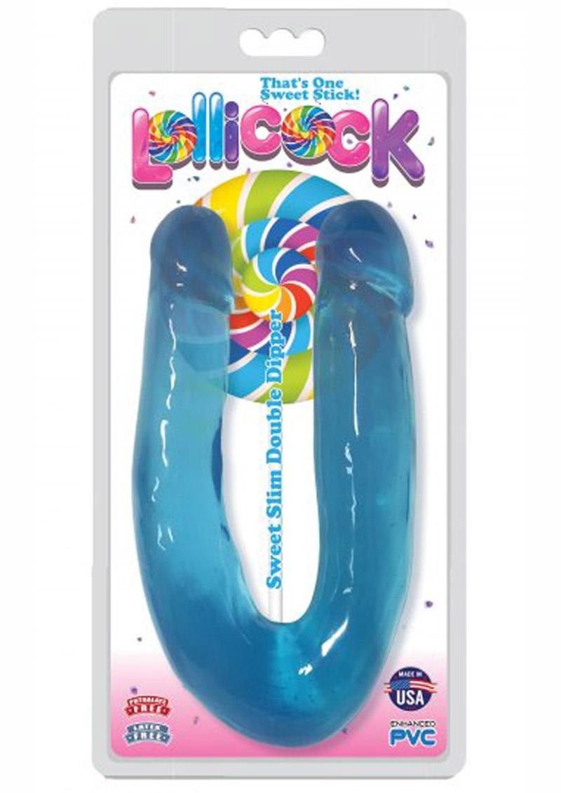 Lollicock Sweet Slim Double Dipper Berry Blue 13 Inch Ultra Premium PVC Secondary image