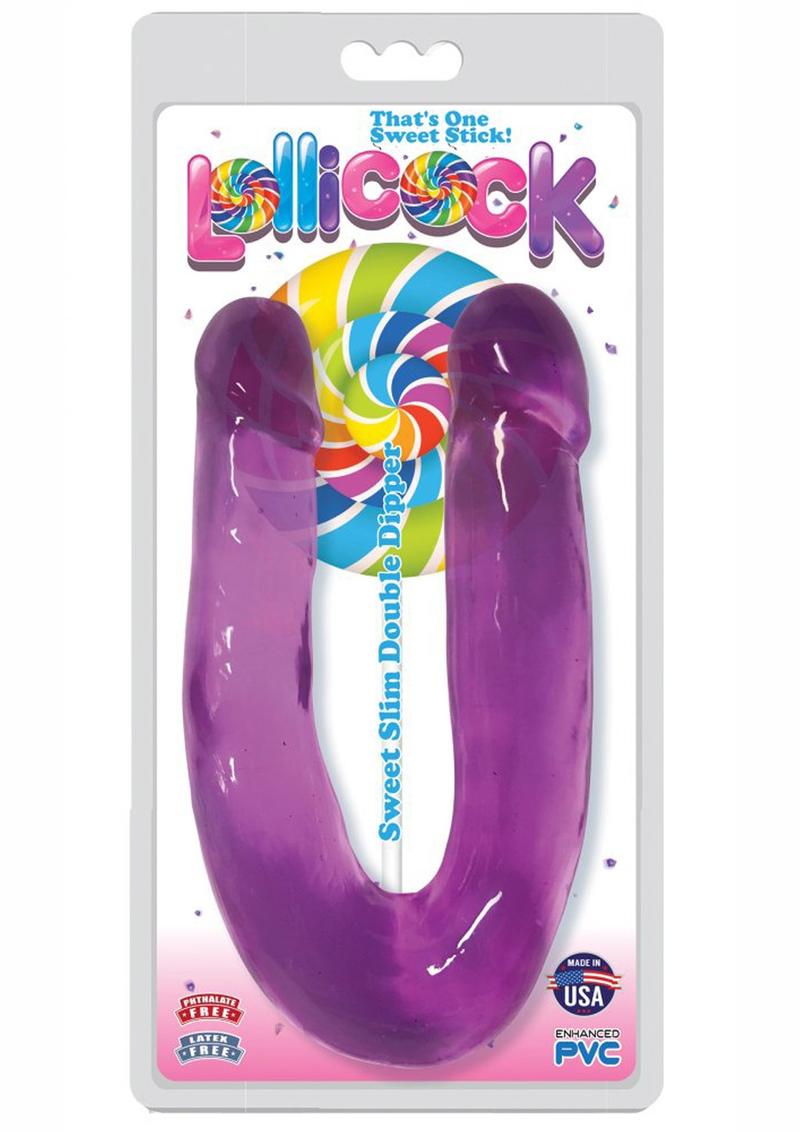 Lollicock Sweet Slim Double Dipper Grape Purple 13 Inch Ultra Premium PVC Secondary image