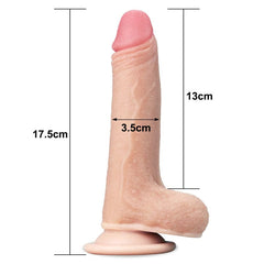 Lovetoy DONGS Flesh Sliding Skin Dual Layer Dong -  17.8 cm (7'') Dong with Flexible Skin 6970260906333