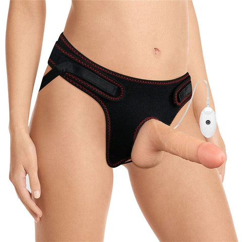 Ingen Vibrating Easy Strap-On Set 17.8 Centimeter 7 Inch Realistic Vibrating Strap-On STRAP-ONS