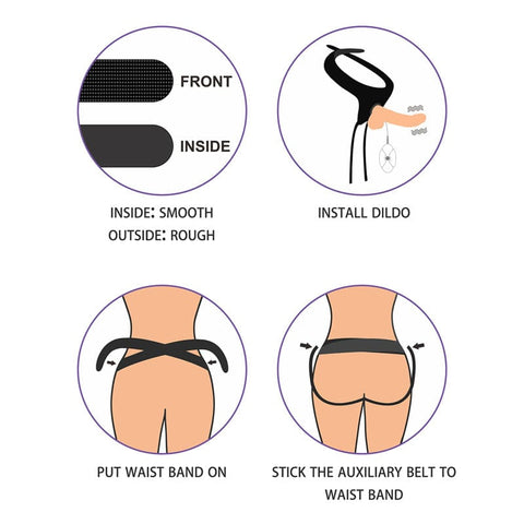 Ingen Vibrating Easy Strap-On Set 17.8 Centimeter 7 Inch Realistic Vibrating Strap-On STRAP-ONS