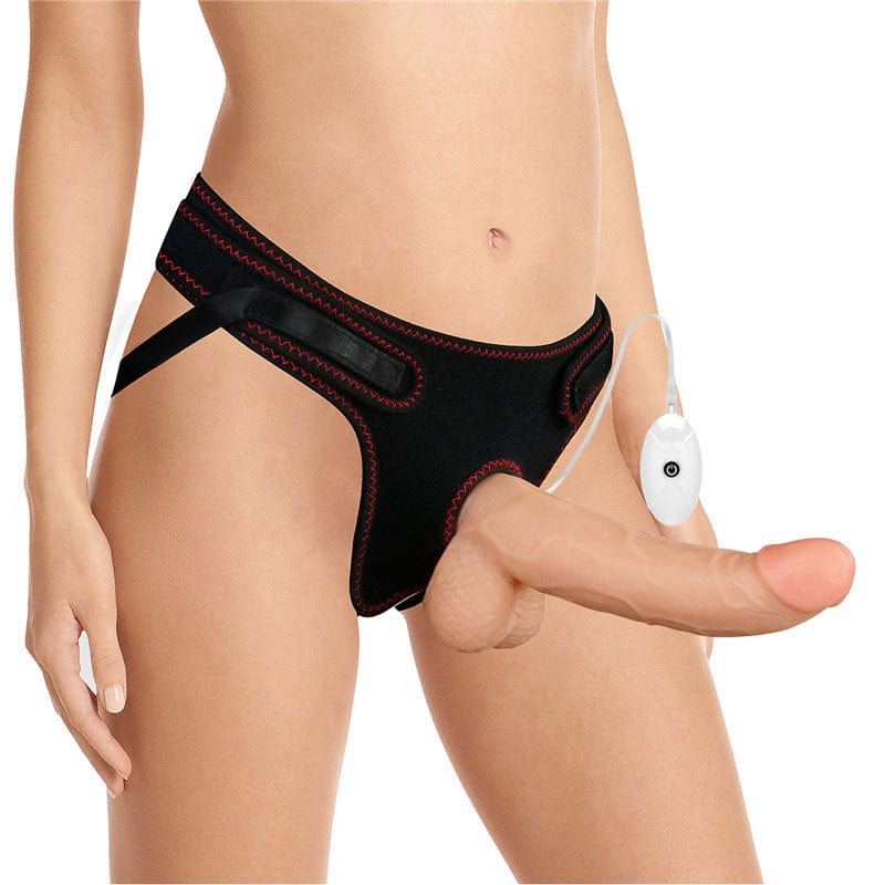 Lovetoy STRAP-ONS Flesh Ingen Vibrating Easy Strap-On Set -  21.6 cm (8.5'') Vibrating Strap-On 6970260908689