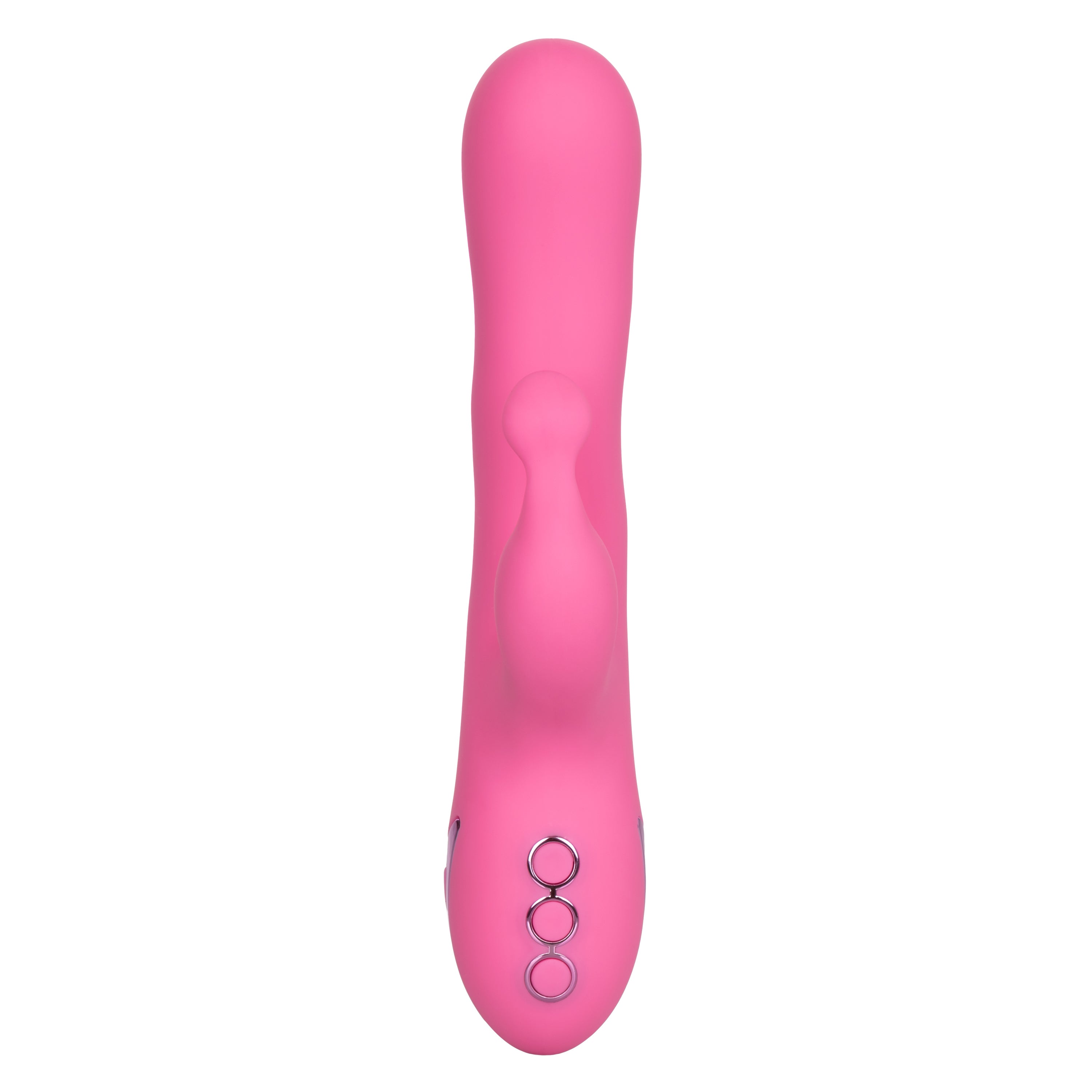 California Dreaming Santa Barbara Surfer Pink Silicone Massager with 10 Vibration Modes and 3 Rippling Speeds, USB Rechargeable and Waterproof VIBRATORS-RABBIT