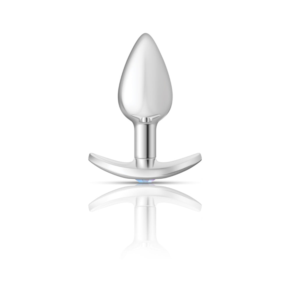Cheeky Charms Silver Anchor Butt Plug with Clear and Pink Jewel > Anal Range > Jewel Butt Plugs