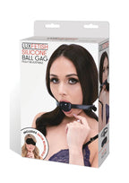 Lux Fetish Black Silicone Ball Gag Fully Adjustable Size > Bondage Gear > Gags and Bits