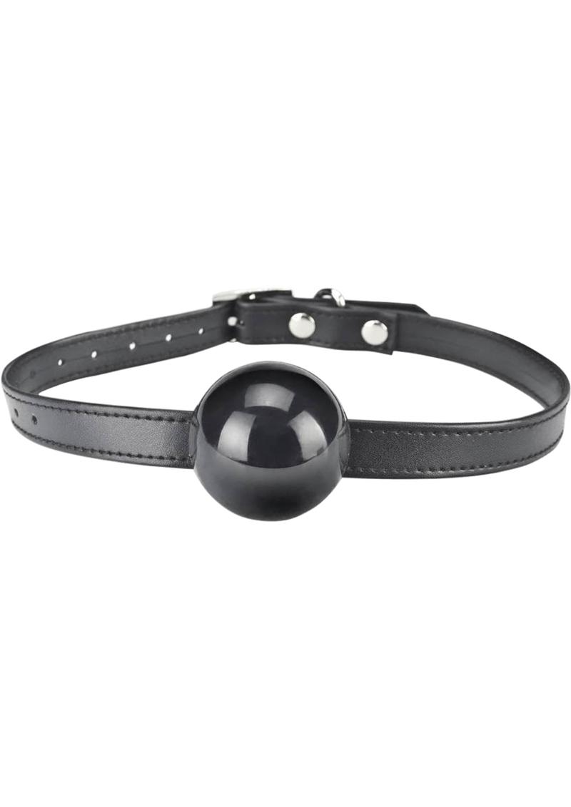 Lux Fetish Black Silicone Ball Gag Fully Adjustable Size > Bondage Gear > Gags and Bits