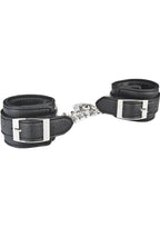 Lux Fetish Unisex Black Leatherette Cuffs with Lock, Chain, and Satin Blindfold > Bondage Gear > Restraints