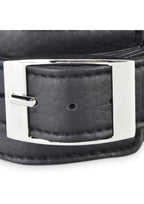 Lux Fetish Unisex Black Leatherette Cuffs with Lock, Chain, and Satin Blindfold > Bondage Gear > Restraints
