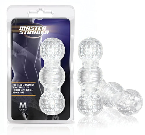 M for Men Master Stroker Clear 6 Inch Pocket Size Strokers - Manual