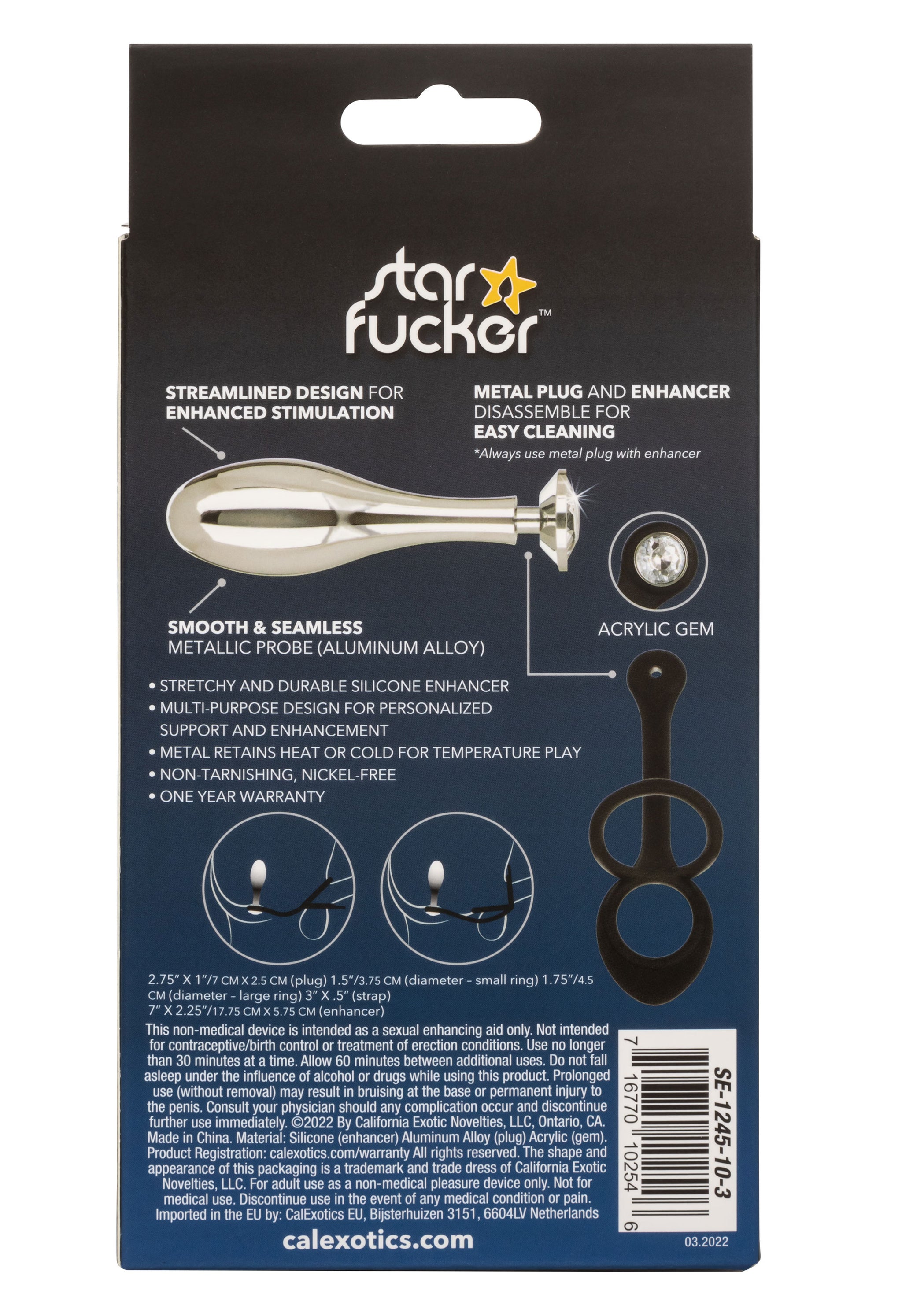 Star Fucker Teardrop Plug And Cockring – Silicone And Metal Dual Enhancer Plug And Cockring > Anal Range > Prostate Plugs