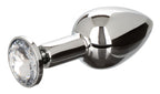 Star Fucker Mini Plug Black Silicone Dual Enhancer with Metal Probe and Sparkling Gem Base > Anal Range > Prostate Plugs