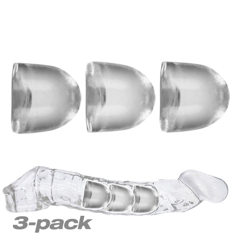 Oxballs Adjustfit Insert 3-Pack Clear Cocksheath Inserts Clear > Sex Toys For Men > Penis Sleeves