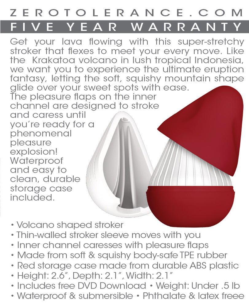 Zero Tolerance Krakatoa Mini Stroker Egg > Sex Toys For Men > Masturbators Cup