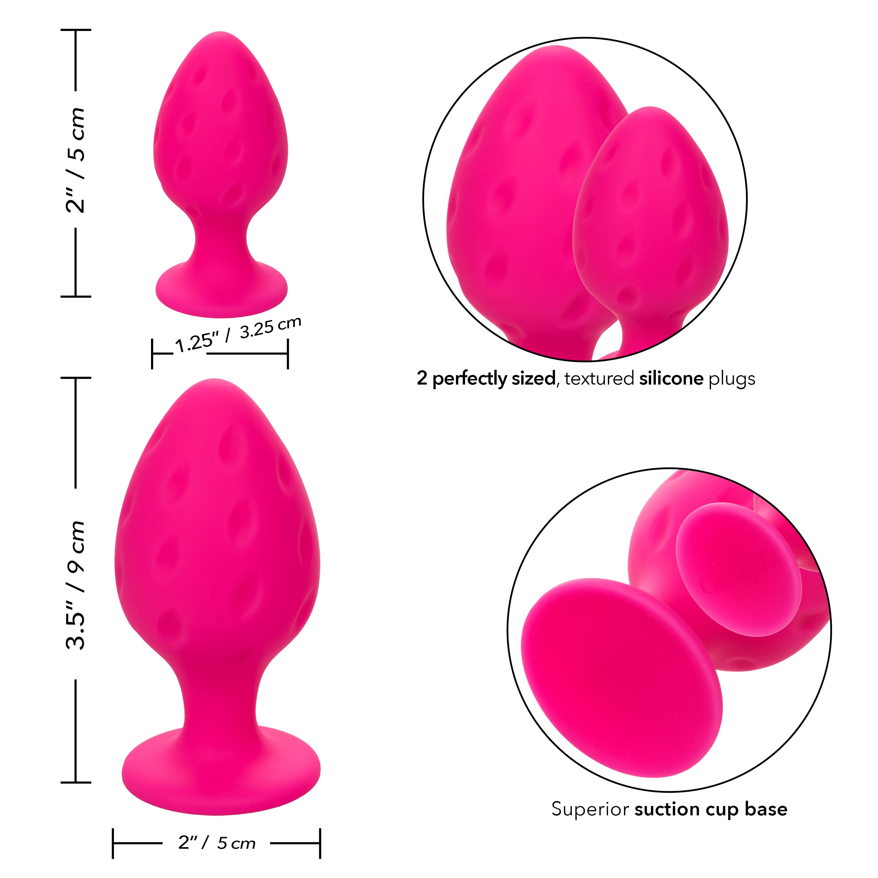 Cheeky Butt Plug Duo (Pink) – Playful Butt Plug Set > Anal Range > Butt Plug Kits