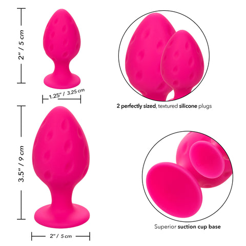 Cheeky Butt Plug Duo (Pink) – Playful Butt Plug Set > Anal Range > Butt Plug Kits