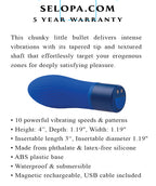 Selopa Cobalt Cutie - 4 Inch Silicone Bullet Vibrator > Vibrators > Mini Vibrators