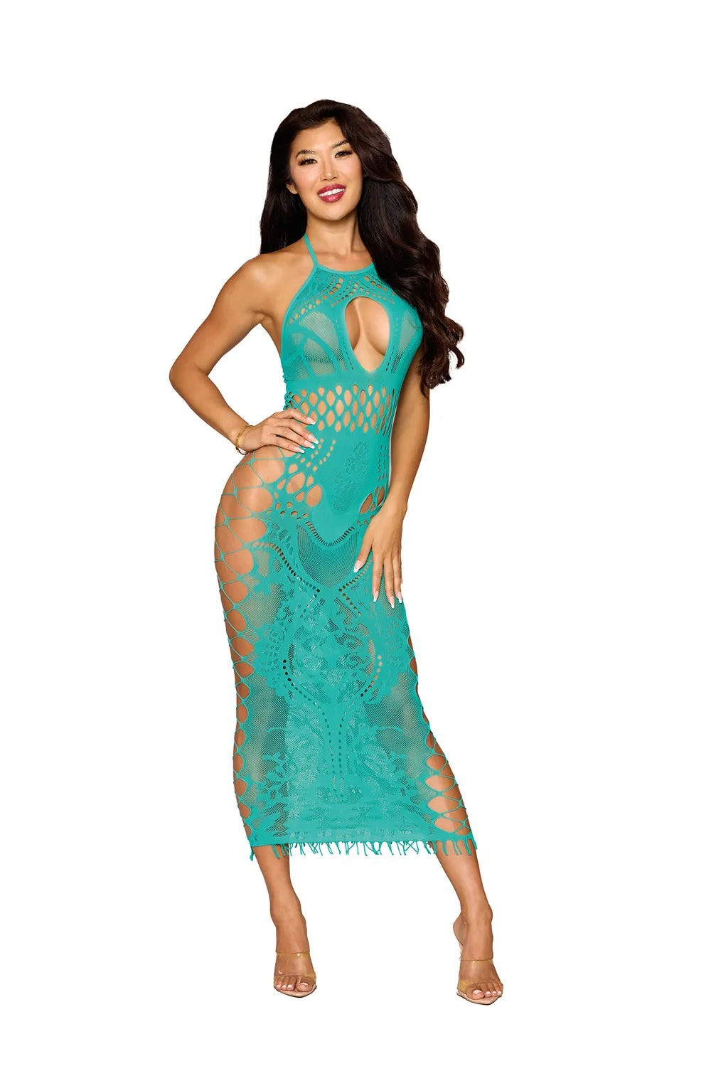 Bodystocking Gown Dmnd – One Size Bodystocking Teal One Size > Clothes > Bodies and Playsuits Main image