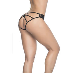 Mapale Lingerie Black / Large Caged Lace Pantie Black 190602224154