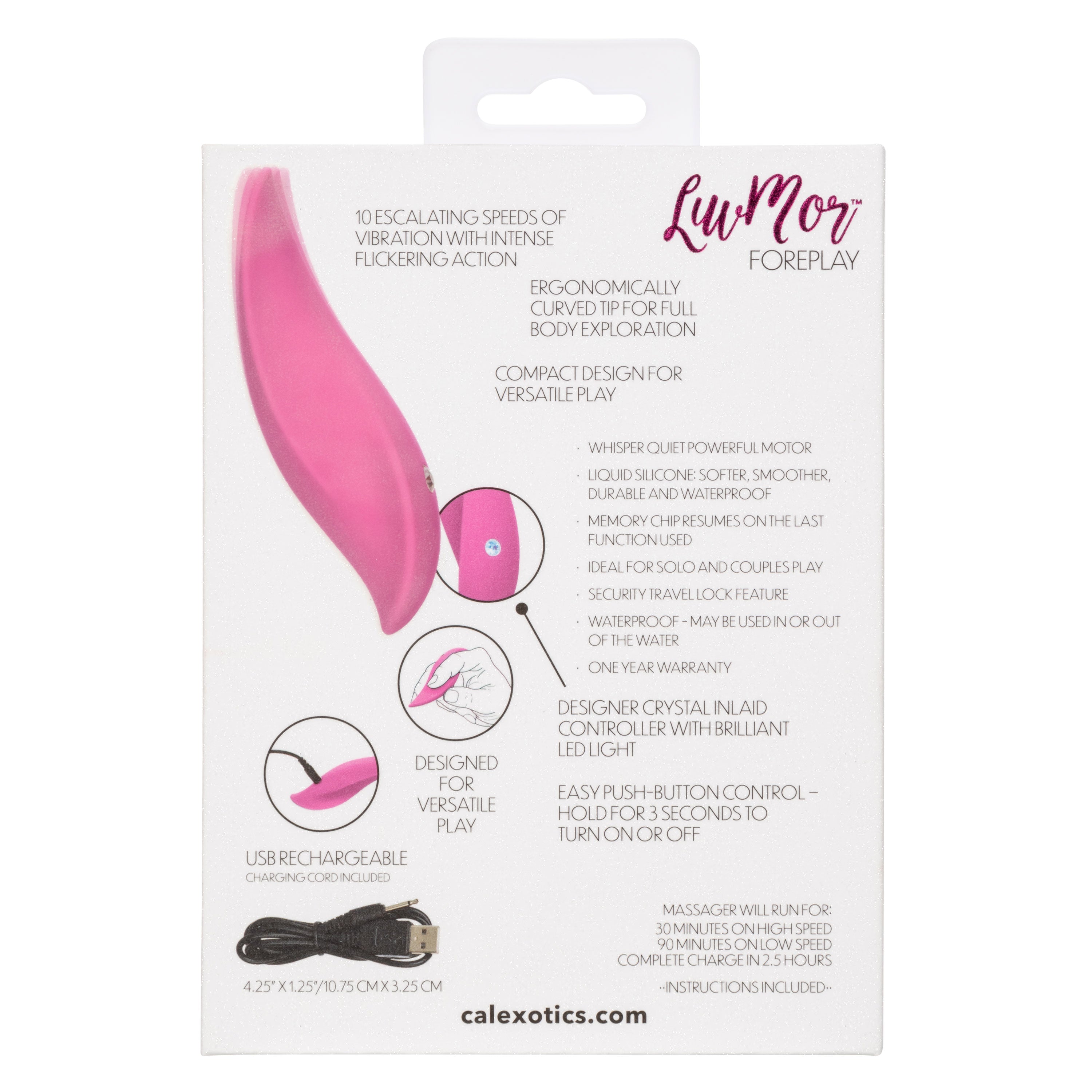 LuvMor Foreplay Pink Liquid Silicone 10 Speed Vibrator Default Title > Vibrators > Mini Vibrators