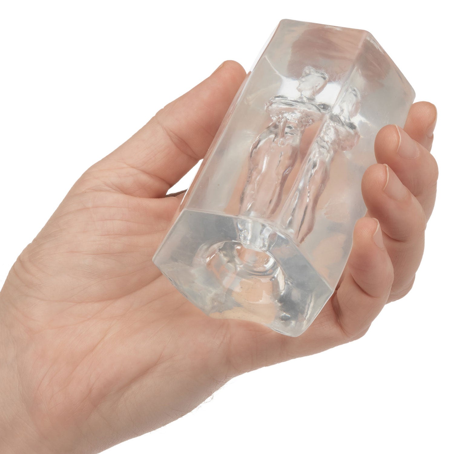 Guys Guys Guys™ David Transparent Soft Stretchy Male Masturbator with Closed End Suction Clear > Sex Toys For Men > Masturbators > Manual
