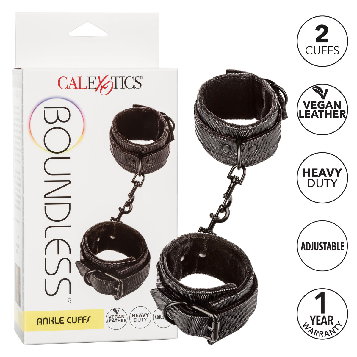 Boundless Ankle Cuffs – Luxury Faux Leather Restraint Cuffs > Bondage Gear > Restraints