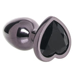 Jewel Small Black Diamond Heart Plug (2.25 inch) > Anal Range > Jewel Butt Plugs
