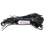 Rouge Leather Studded Long Flogger with Gold Accents – Leather Flogger > Bondage Gear > Whips & Floggers