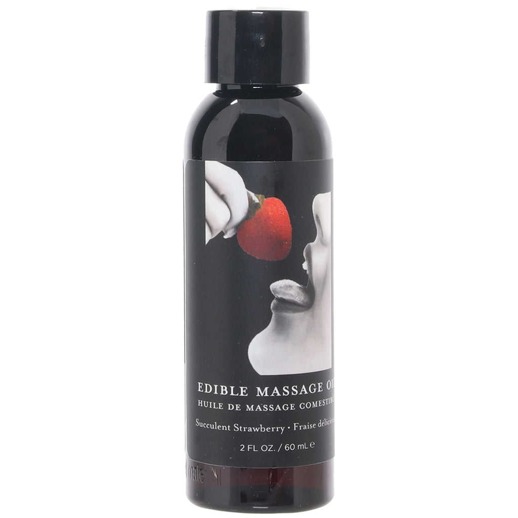 Edible Massage Oil Succulent Strawberry - 59ml Bottle > Essentials > Massage Oil
