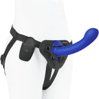 Pegasus 8 Inch Remote Control Blue P-Spot G-Spot Silicone Peg with Harness Included > Dildos > Strap On Harnesses