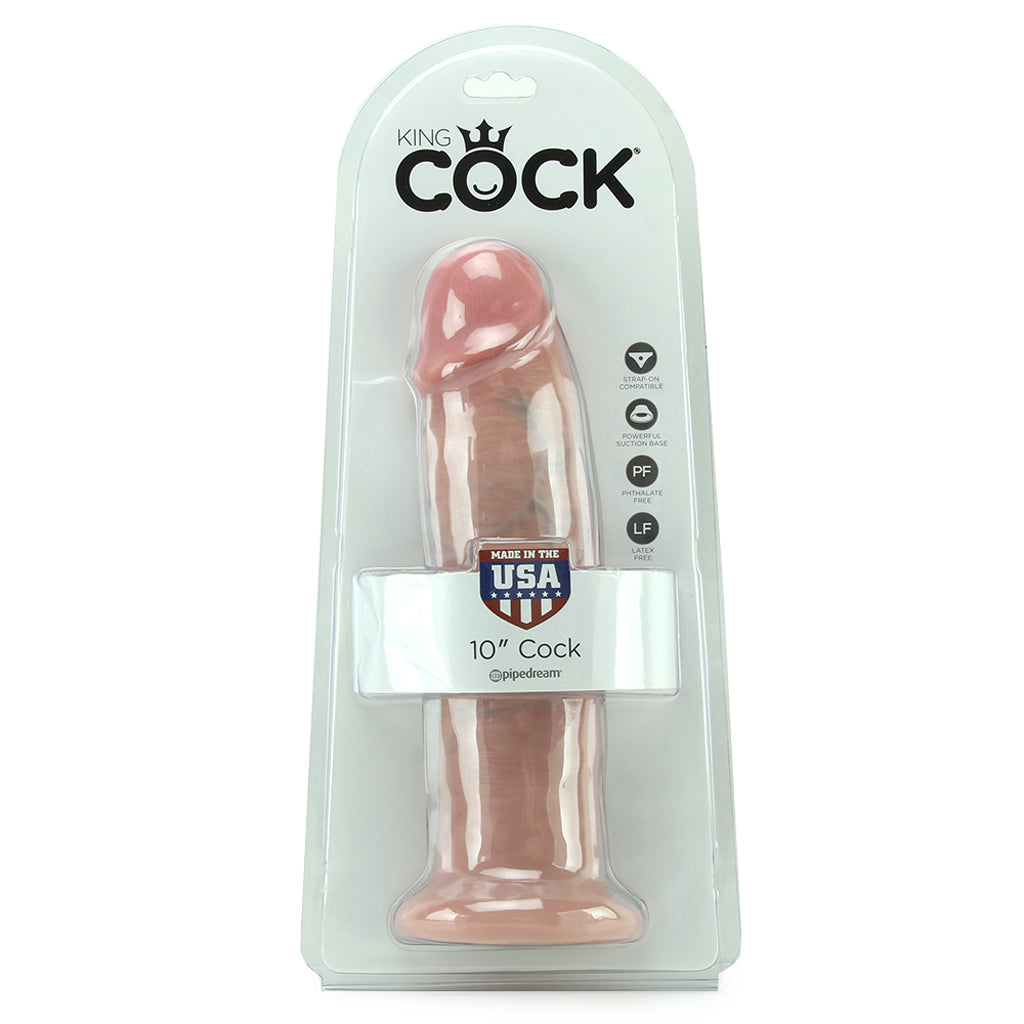 King Cock 10 Inch Realistic Silicone Dildo with Powerful Suction Cup > Dildos > Large Dildos
