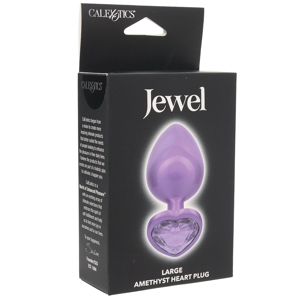 Jewel Large Amethyst Heart Plug (2.75 inch) > Anal Range > Jewel Butt Plugs