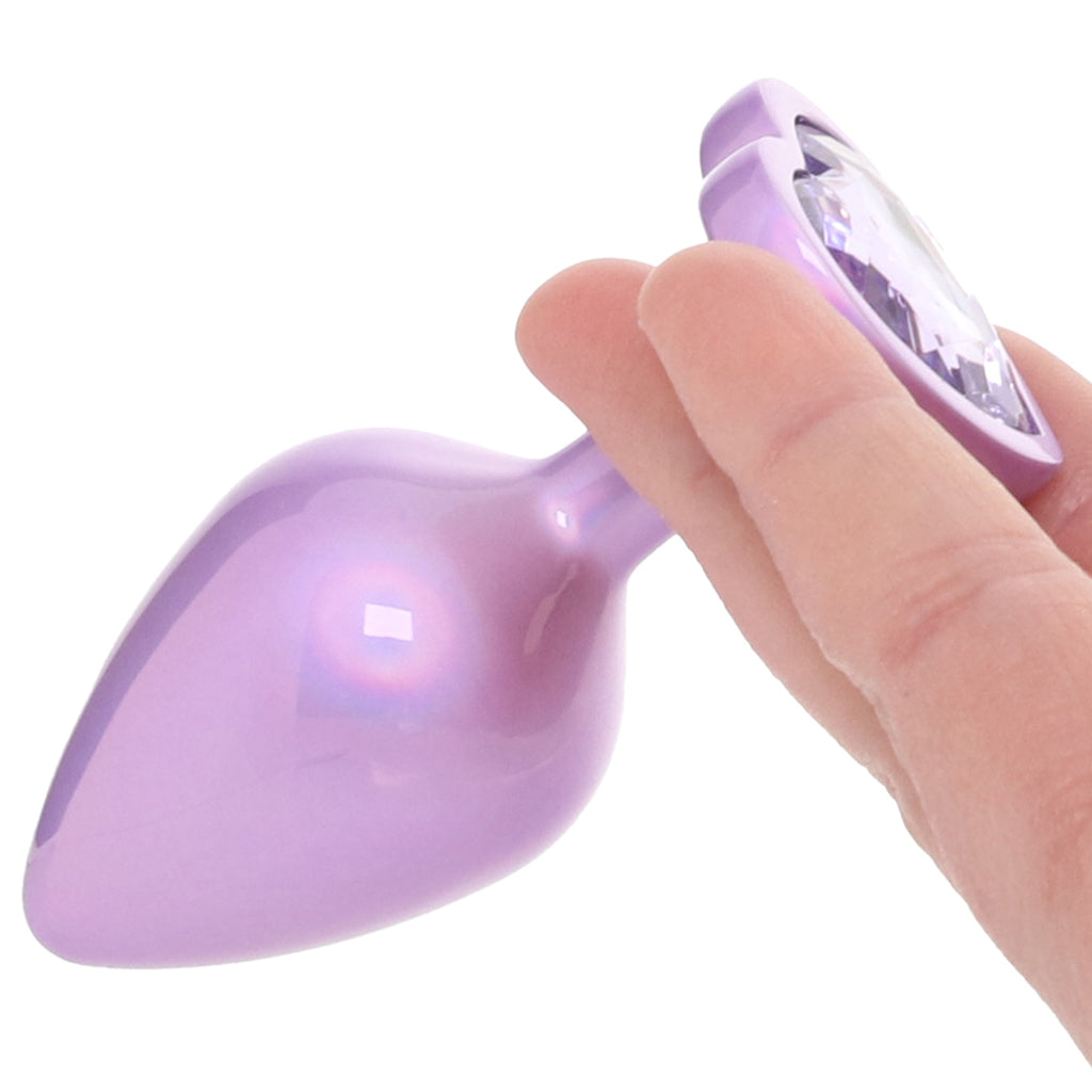 Jewel Heart Plug – Iridescent Zinc Alloy Jewelled Butt Plug > Anal Range > Jewel Butt Plugs