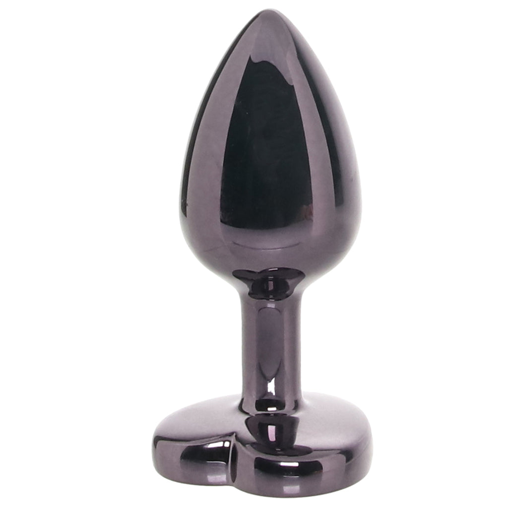 Jewel Small Black Diamond Heart Plug (2.25 inch) > Anal Range > Jewel Butt Plugs