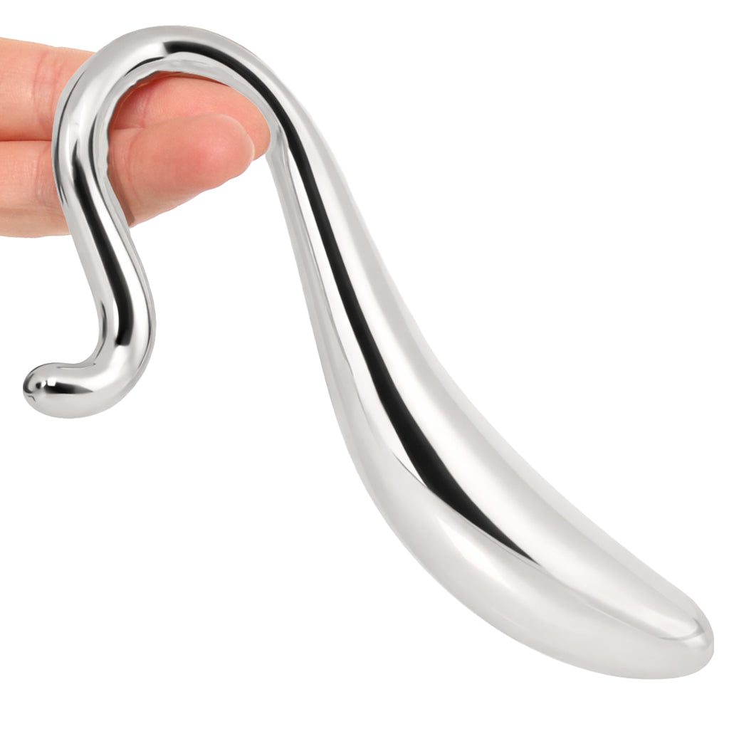 Rouge Steel Hollow Curved Wand 7 Inch – Surgical Grade Stainless Steel Wand > Dildos > Neutral Dildos