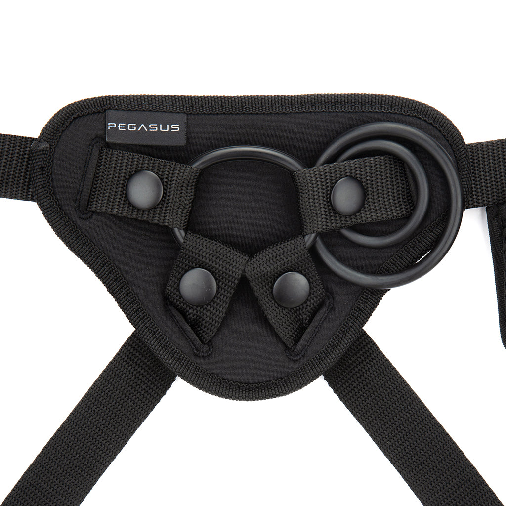Pegasus Realistic 6.5 Inch Vibrating Strap-On in Light
